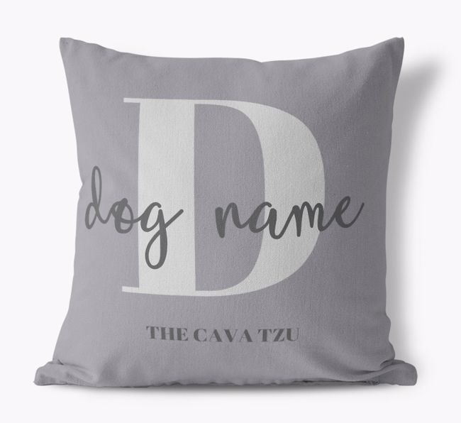 Name and Initial: Personalized {breedFullName} Canvas Pillow